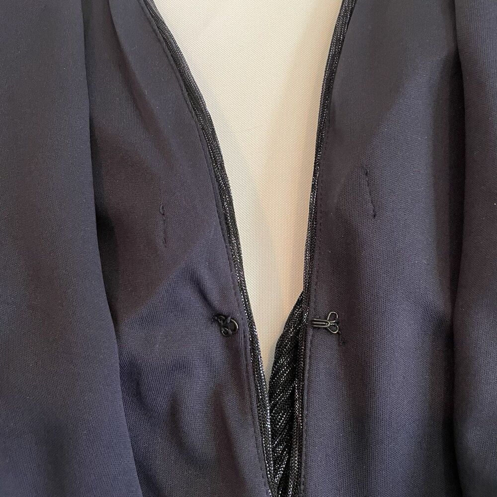Xscape Navy Blue Short-Sleeve V-Neck Maxi Dress - Picture 6 of 16